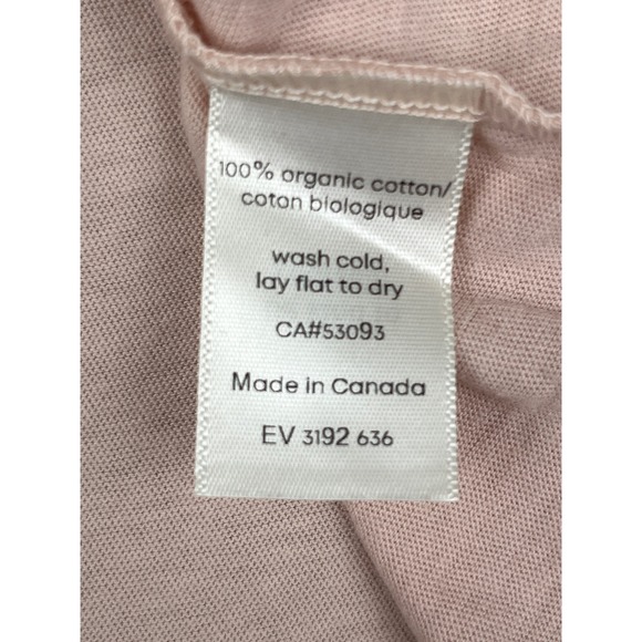 EM + WEST 100% Organic Cotton Modern Tee Everyday Essential Short Sleeve Pink XS - Picture 7 of 9